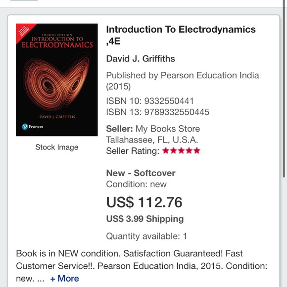 NWT 4th Ed Introduction to Electrodynamics - Picture 6 of 6